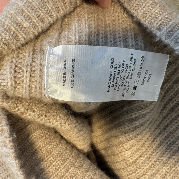 Quince Mongolian Cashmere Oversized Boyfriend Cardigan Sweater Sz XL Oatmeal - Picture 4 of 8